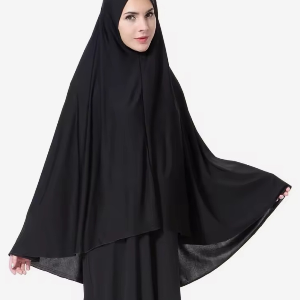 Islamic prayer hijab Long khimar Muslim prayer dress khimar with half abaya - Picture 2 of 2
